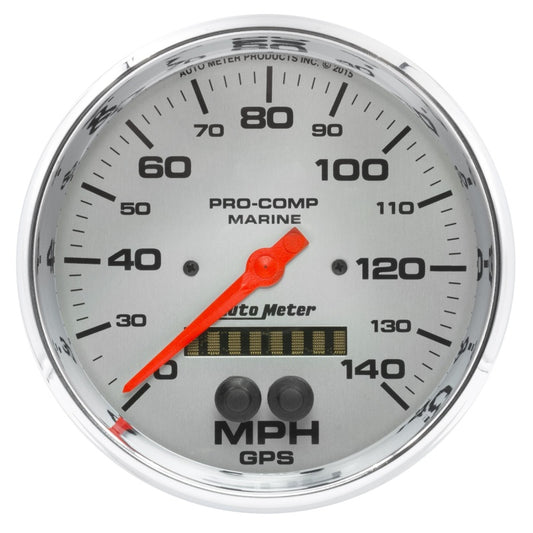 Autometer Speedometer 5in 140 MPH GPS Marine Chrome Ultra-Lite Gauge - Burkken Auto Parts