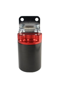 Aeromotive SS Series Billet Canister Style Fuel Filter Anodized Black/Red - 10 Micron Fabric Element - Burkken Auto Parts