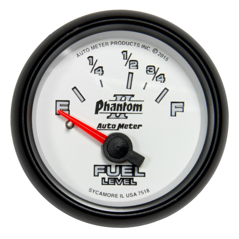Autometer Phantom II Gauge Fuel Level 2 1/16in 16e To 158f Elec Phantom II - Burkken Auto Parts