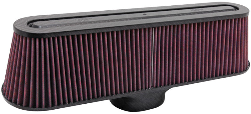 K&N Air Filter with Carbon Fiber Top and Base - Burkken Auto Parts