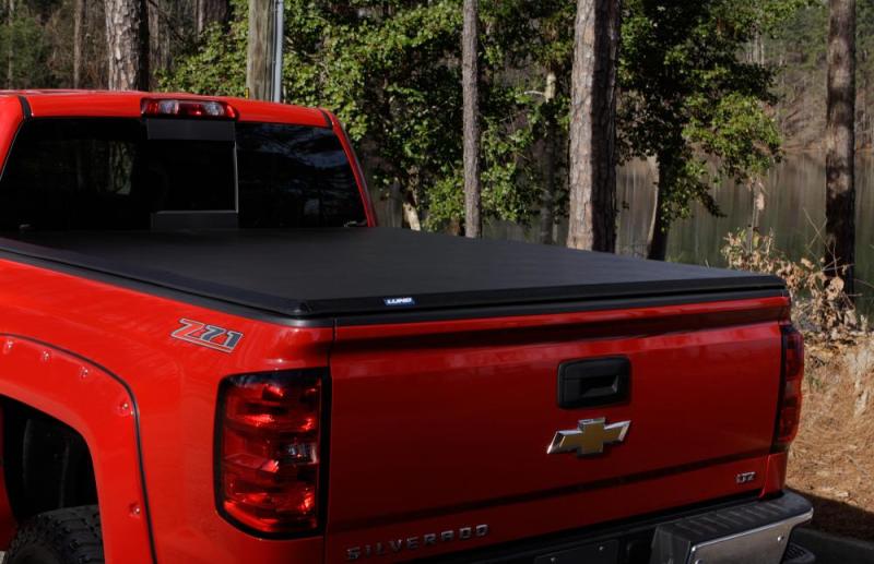 Lund 15-18 Ford F-150 Styleside (5.5ft. Bed) Hard Fold Tonneau Cover - Black - Burkken Auto Parts