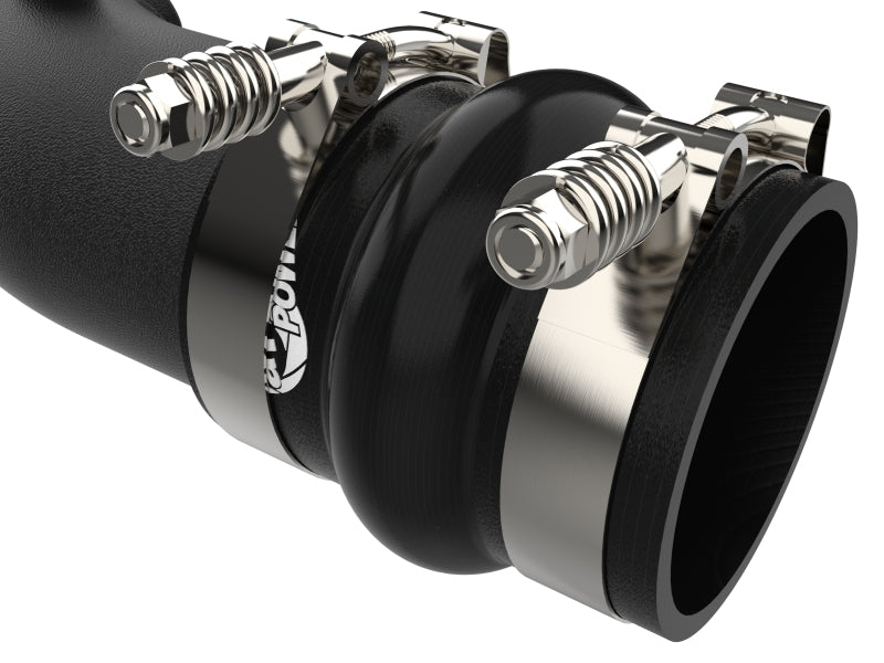 aFe 23-24 Ford F250/F350 Super Duty V8-6.7L BladeRunner 3 In. Aluminum Hot Charge Pipe- BLK - Burkken Auto Parts
