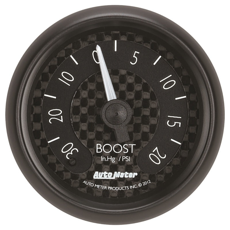 Autometer GT Series 52mm Mechanicl 30 In Hg/20 psi Vacuum/Boost Gauge - Burkken Auto Parts