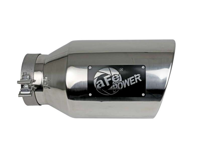 aFe Power Universal 5in Inlet 8in Outet MACH Force-XP Clamp-On Exhaust Tip - Polished - Burkken Auto Parts