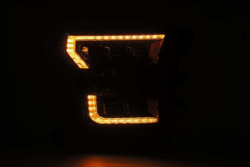 AlphaRex 17-20 Ford Raptor NOVA LED Proj Headlights Plank Style Alpha Black w/Activ Light/Seq Signal - Burkken Auto Parts