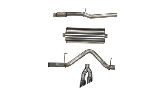 Corsa 2019-24 Chevy Silverado 5.3L Crew Cab Short Bed Sport Cat-Back Dual Rear Exit w/ Polished Tips - Burkken Auto Parts