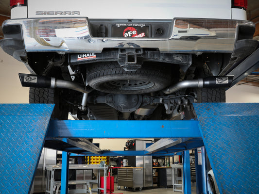 aFe Apollo GT Cat-Back Exhaust GM Trucks 09-18 V6-4.3L/V8-4.8/5.3L-Dual Rear-Side Exit Black Tips