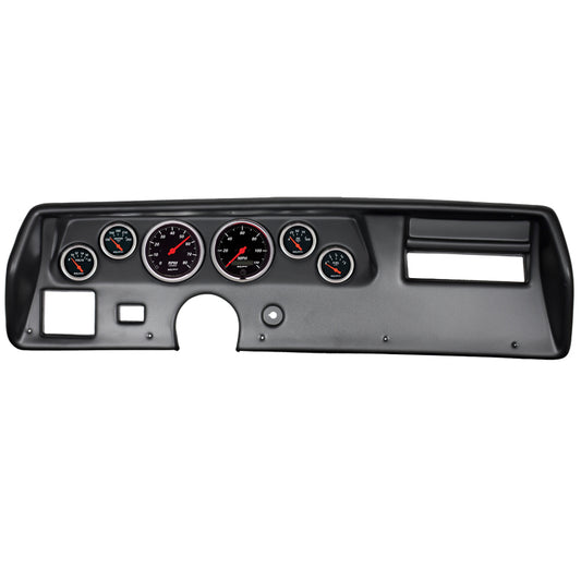 Autometer Designer Black 70-72 Chevelle SS/El Camino Dash Kit 6pc Tach/ MPH/ Fuel/ Oil/ WTMP/ Volt - Burkken Auto Parts