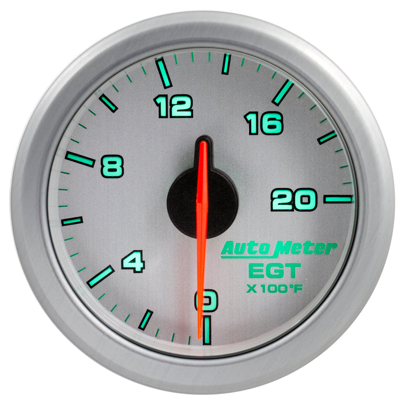 Autometer Airdrive 2-1/16in EGT Gauge 0-2000 Degrees F - Silver - Burkken Auto Parts