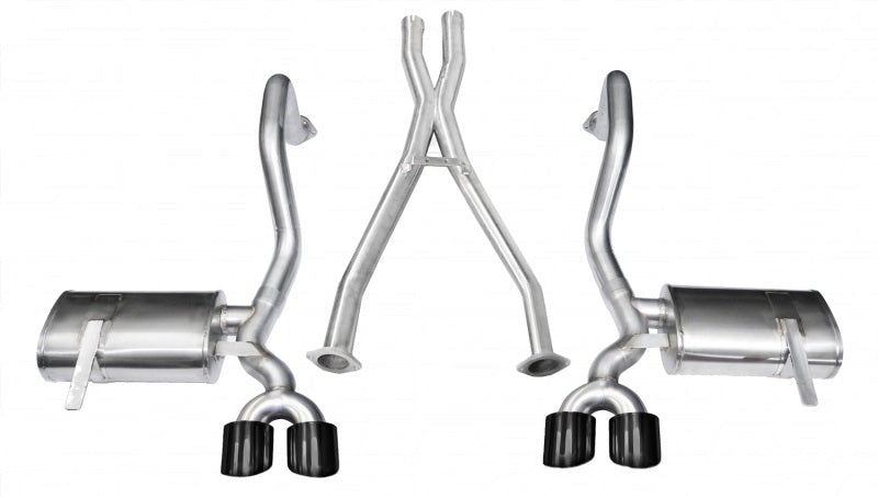 Corsa 1997-2004 Chevrolet Corvette C5 Z06 5.7L V8 Black Xtreme Cat-Back + XO Exhaust - Burkken Auto Parts
