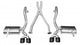 Corsa 1997-2004 Chevrolet Corvette C5 Z06 5.7L V8 Black Xtreme Cat-Back + XO Exhaust - Burkken Auto Parts