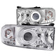 ANZO 1994-2001 Dodge Ram Projector Headlights w/ Halo Chrome - Burkken Auto Parts