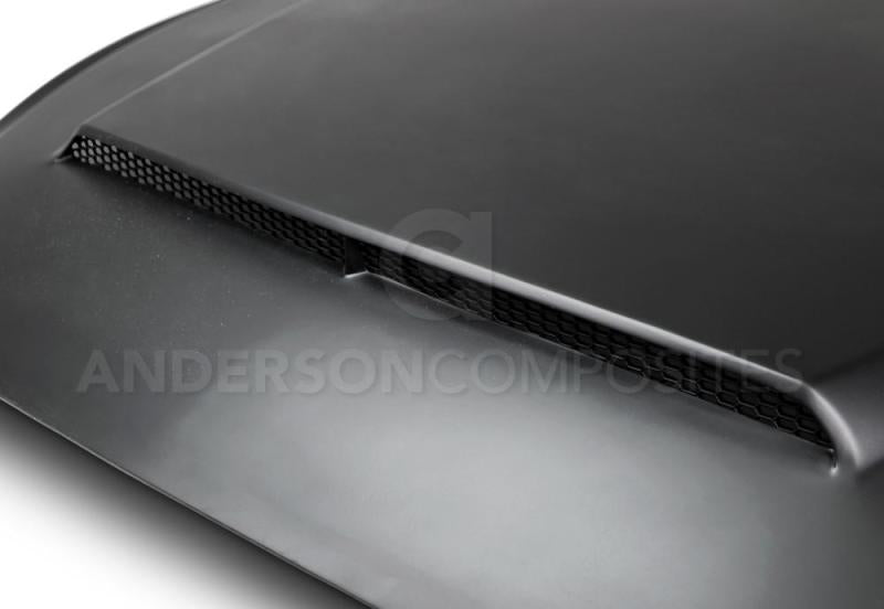 Anderson Composites 2015-2017 Ford Mustang (Excl. GT350/GT350R) Super Snake Style Hood Fiberglass - Burkken Auto Parts