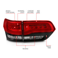 ANZO 2014-2016 Jeep Grand Cherokee LED Taillights Red/Clear - Burkken Auto Parts