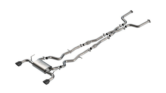 Borla 16-24 Infinity Q50 (Auto V6) S Type Cat Back - Black Chrome Tip - Burkken Auto Parts