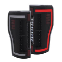 ANZO 2017+ Ford F-250 LED Taillights - Black/Clear - Burkken Auto Parts
