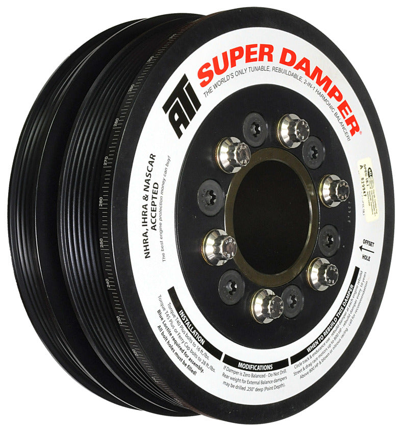 ATI Damper - 7.48in - Alum - 6/4 Grv - LS3 Camaro - 10-15 - Gen 3 Vortec Truck - 6 Bolt - LS - Burkken Auto Parts