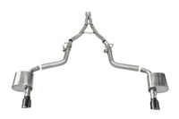 Corsa 2015-2023 Charger SRT/Hellcat/Redeye 2.75in Valved Catback DRE w/ Single 4.5in Blk PVD Tips - Burkken Auto Parts