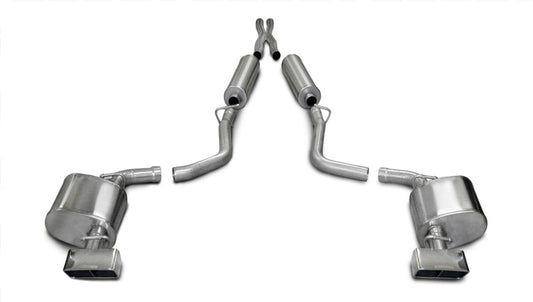 Corsa 2009-2010 Dodge Challenger R/T 5.7L V8 Manual Polished Xtreme Cat-Back Exhaust - Burkken Auto Parts