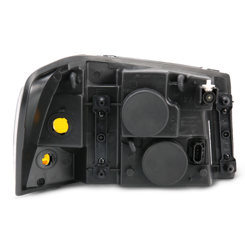 ANZO 2002-2009 GMC Envoy Crystal Headlight  Black Amber - Burkken Auto Parts