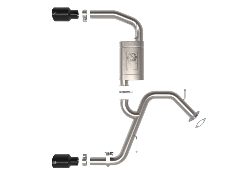 aFe Takeda Hyundai Elantra N 22-23 L4-2.0L (t) 3in SS Axle-Back Exhaust System w/ Black Tips - Burkken Auto Parts