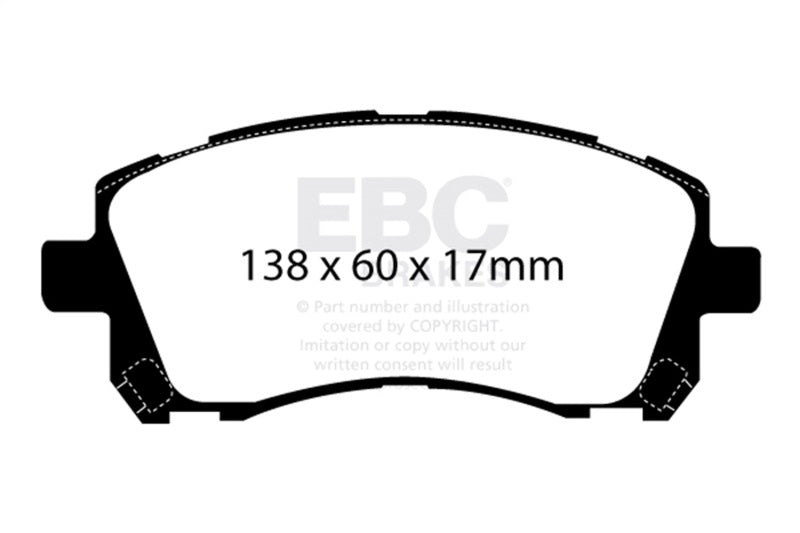 EBC 98-02 Subaru Forester 2.5 Redstuff Front Brake Pads - Burkken Auto Parts