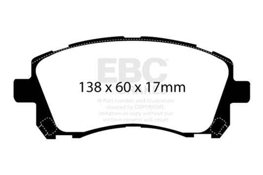 EBC 98-02 Subaru Forester 2.5 Redstuff Front Brake Pads - Burkken Auto Parts