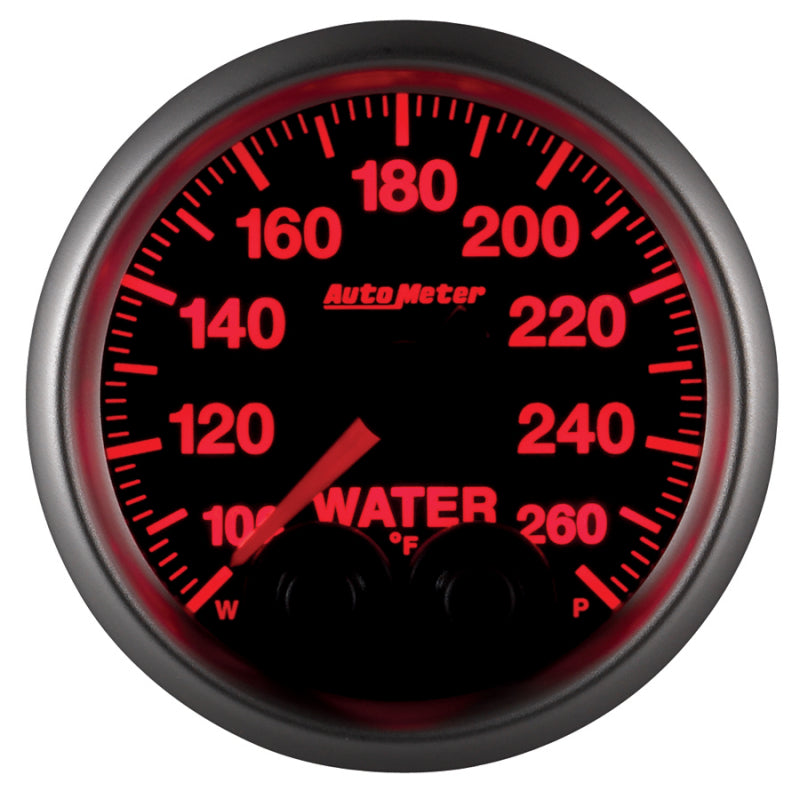Autometer Elite 52mm 100-260 Degress F Water Temperature Peak and Warn Gauge w/ Electonic Control - Burkken Auto Parts
