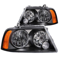 ANZO 2003-2006 Lincoln Navigator Crystal Headlights Black - Burkken Auto Parts