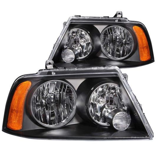 ANZO 2003-2006 Lincoln Navigator Crystal Headlights Black - Burkken Auto Parts