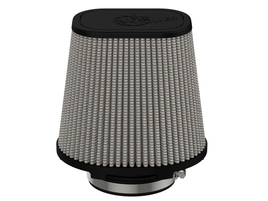 aFe Magnum FLOW Pro DRY S Air Filter 4in F (7-3/4x6-1/2)in B (5-3/4x3-3/4)in T x 7in H - Burkken Auto Parts