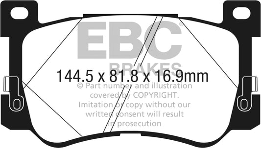 EBC 2017+ Genesis G90 5.0L Greenstuff Front Brake Pads - Burkken Auto Parts