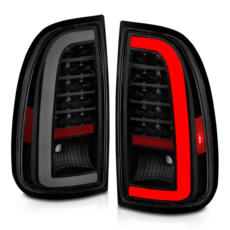 ANZO 00-06 Toyota Tundra (Std. Bed/Reg Cab) LED Taillights w/Light Bar Black Housing Smoke Lens - Burkken Auto Parts