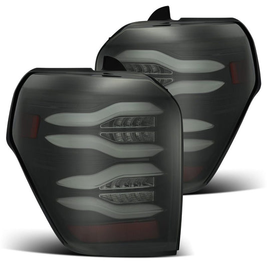 AlphaRex 10-21 Toyota 4Runner PRO-Series LED Tail Lights Jet Black - Burkken Auto Parts