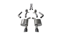 Corsa 2015-2023 Dodge Charger SRT / Scat Pack / R/T 6.4L Black Sport Cat-Back Exhaust - Burkken Auto Parts