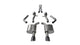 Corsa 2015-2023 Dodge Charger SRT / Scat Pack / R/T 6.4L Black Sport Cat-Back Exhaust - Burkken Auto Parts