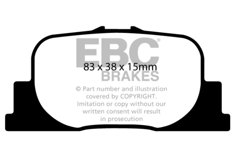 EBC 00-01 Lexus ES300 3.0 Redstuff Rear Brake Pads - Burkken Auto Parts