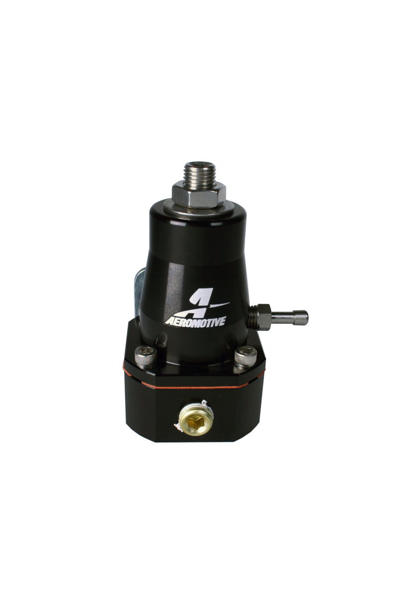 Aeromotive Adjustable Regulator Billet EFI Bypass - (2) -6 Inlets/(1) -6 Return - Black - Burkken Auto Parts