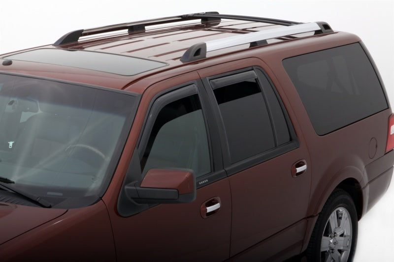 AVS 98-18 Lincoln Navigator Ventvisor In-Channel Front & Rear Window Deflectors 4pc - Smoke - Burkken Auto Parts
