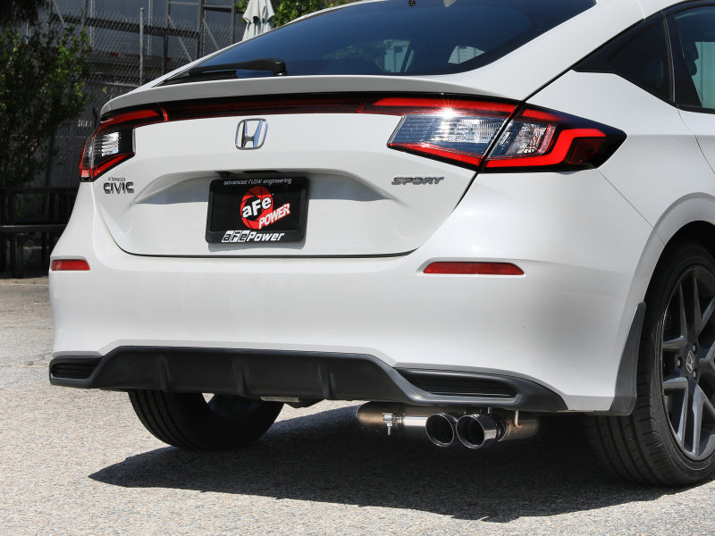 aFe POWER Takeda 2.5in 304 SS Cat-Back Exhaust w/ Black Tips 22-25 Honda Civic L4-2.0L - Burkken Auto Parts