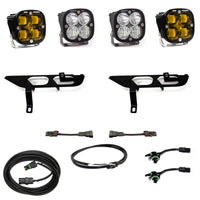 Baja Designs 2021+ Ford F150 Fog Pocket Kit SAE Amber Squadron Sport DC with Upfitter - Burkken Auto Parts