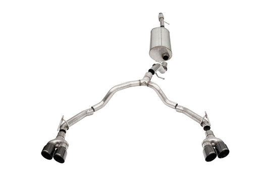 Corsa 2021-2025 Tahoe/GMC Yukon 4DR 5.3L 4WD Dual Rear 3in - 2.75in Sport Cat-Back DW 4in BLK Tips - Burkken Auto Parts