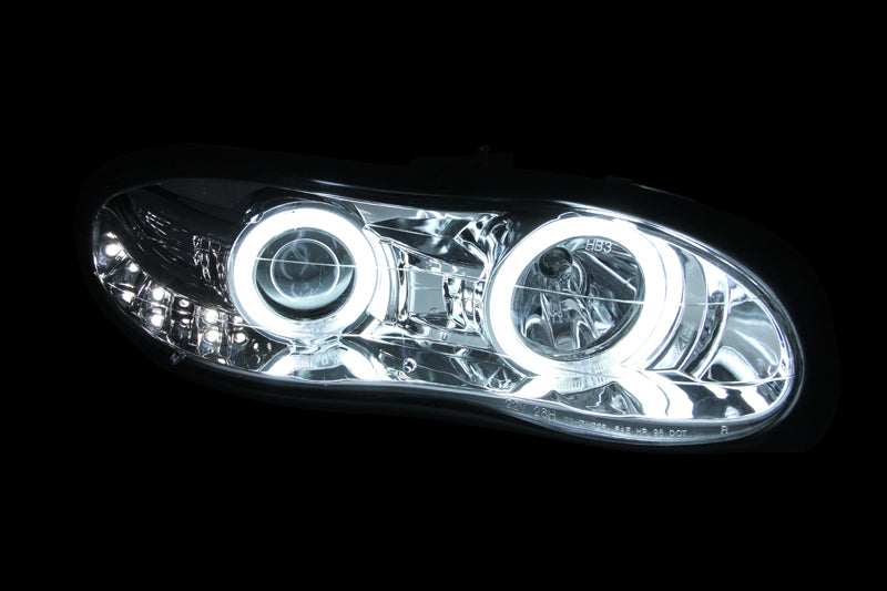 ANZO 1998-2002 Chevrolet Camaro Projector Headlights w/ Halo Chrome - Burkken Auto Parts