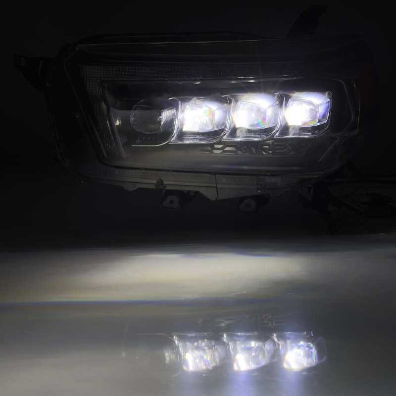 AlphaRex 10-13 Toyota 4Runner NOVA LED Projector Headlights Plank Style Black w/Seq Signal/DRL - Burkken Auto Parts
