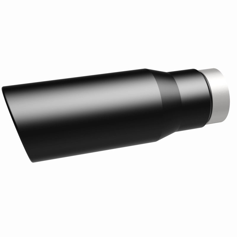 MagnaFlow Tip Stainless Black Coated Single Wall Round Single Outlet 5in Dia 3.5in Inlet 14.5in L - Burkken Auto Parts