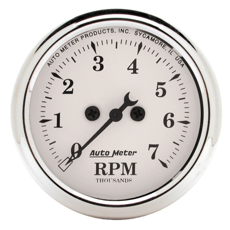 Autometer 2 1/16 inch 7000rpm Old Tyme Tachometer (52.4mm) - Burkken Auto Parts