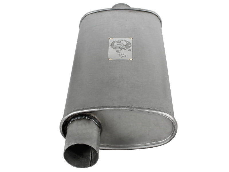 aFe Scorpion Replacement Alum Steel Muffler Double Layer 2-1/2in In/Out Center/Offset 18inL x9inW - Burkken Auto Parts