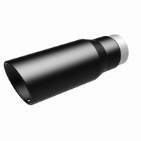 MagnaFlow Tip Stainless Black Coated Single Wall Round Single Outlet 5in Dia 3.5in Inlet 14.5in L - Burkken Auto Parts