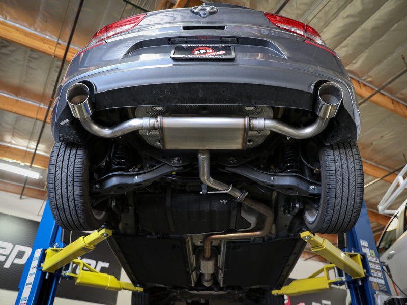 aFe Takeda Series 2.5in 409 SS Axle-Back Exhaust System Polished 18-20 Hyundai Elantra GT L4-1.6L(t) - Burkken Auto Parts