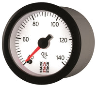 Autometer Stack 52mm 40-140 Deg C 1/8in NPTF Male Pro Stepper Motor Oil Temp Gauge - White - Burkken Auto Parts